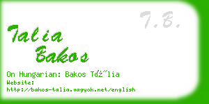 talia bakos business card